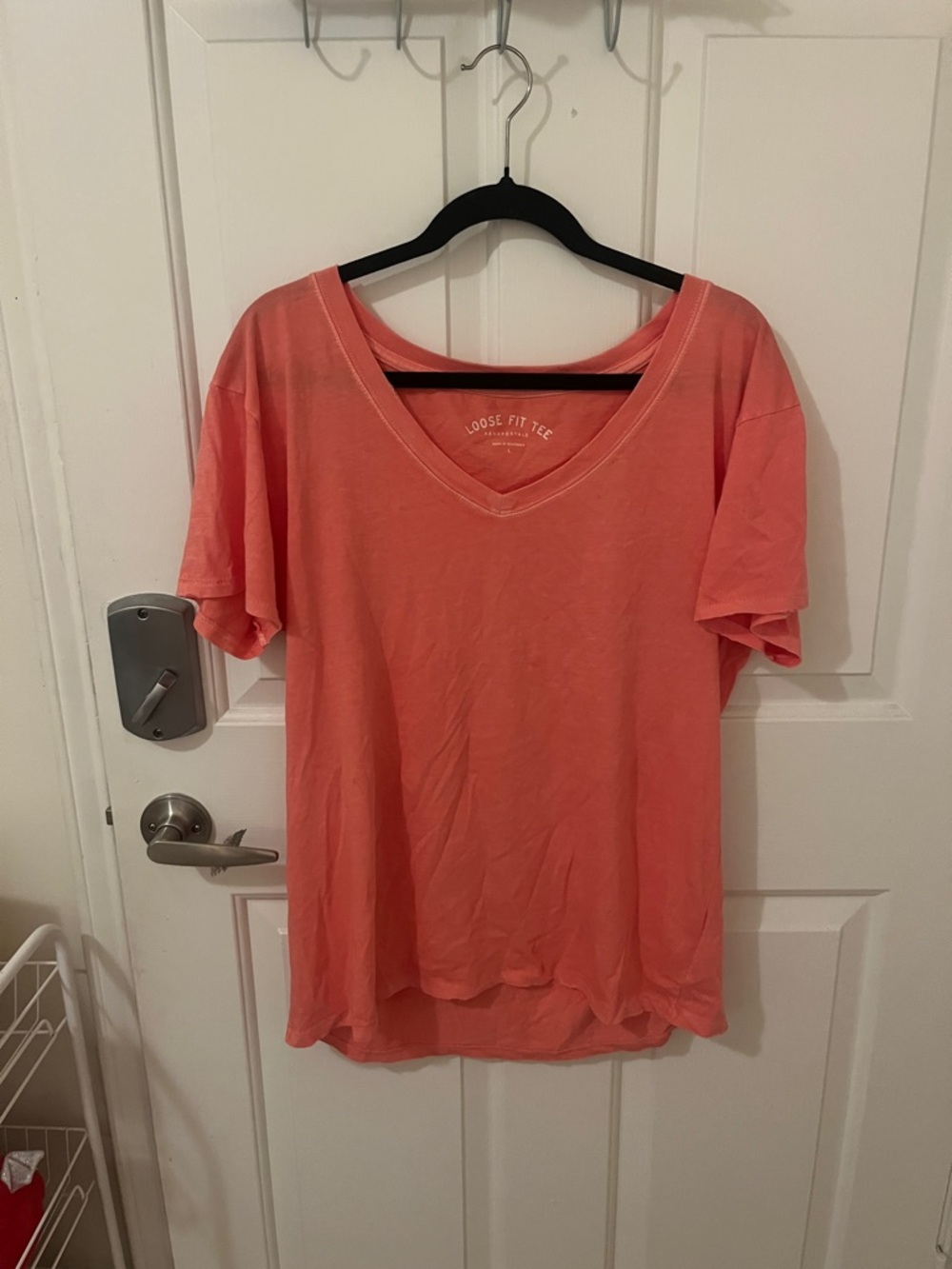 Aeropostale Coral V-Neck Loose Fit Tee